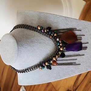 Multicolor Beaded Statement Necklace